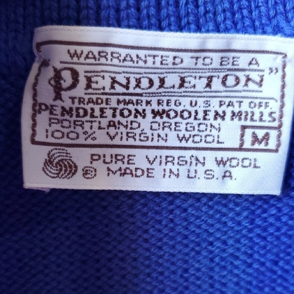 Pendleton Blue Cable Knit Vest - Picture 2 of 9